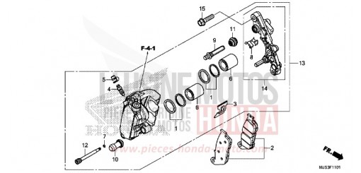 FRONT BRAKE CALIPER (NC750JH) NC750JH de 2017